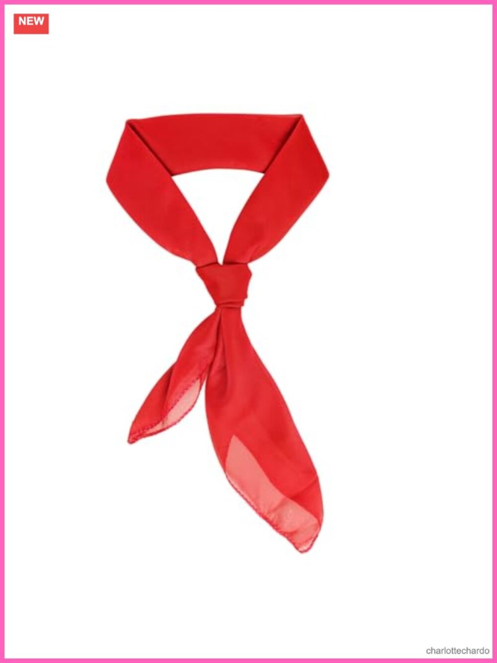Chiffon Square Scarf Ribbon Neckerchief Head Scarf Satin Handkerchief 1950s